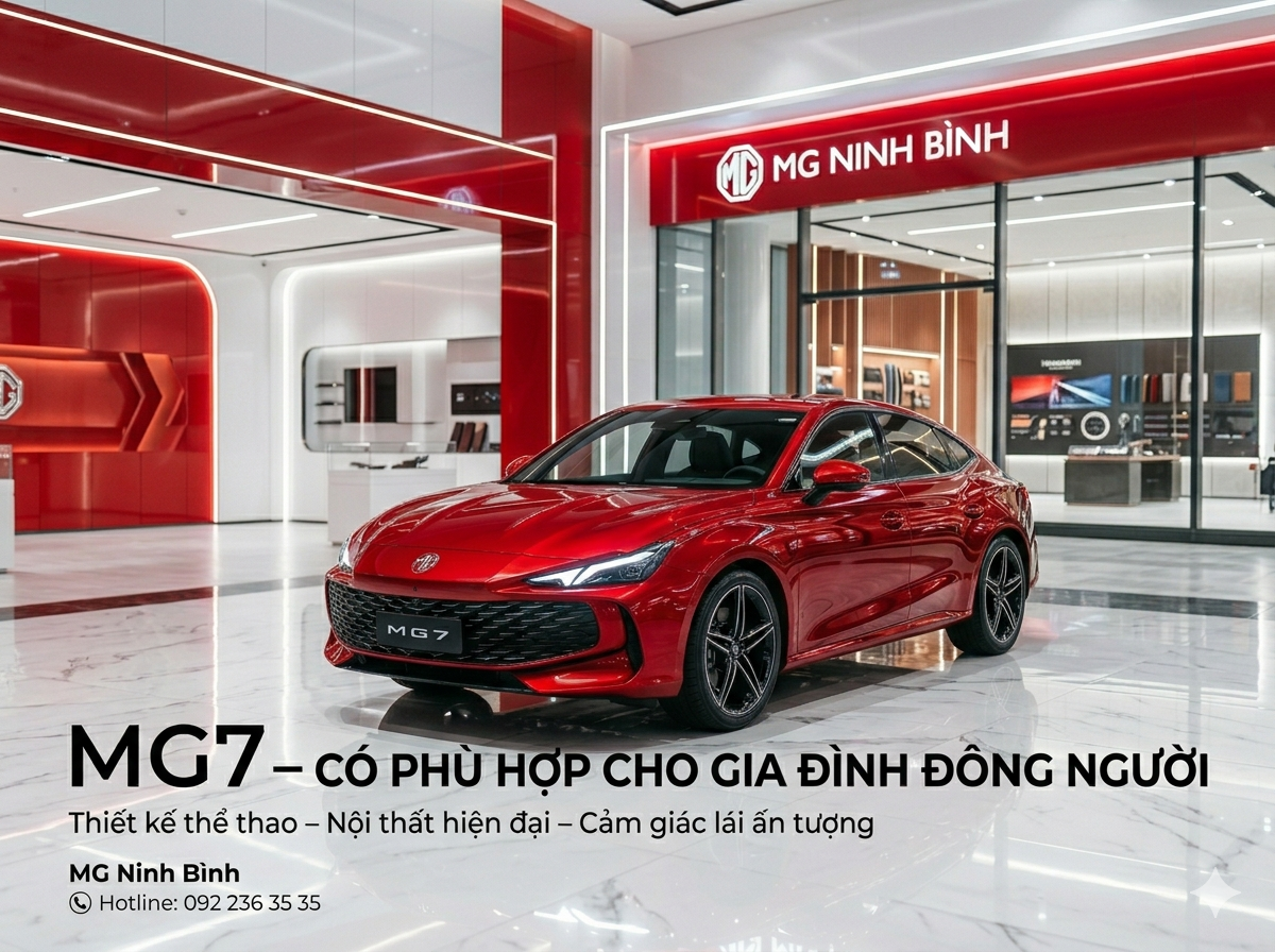 MG7 cho gia đình đông người có phù hợp không? Tư vấn thực tế từ MG Ninh Bình