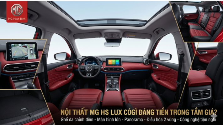 Nội thất MG HS LUX có gì đáng tiền trong tầm giá?