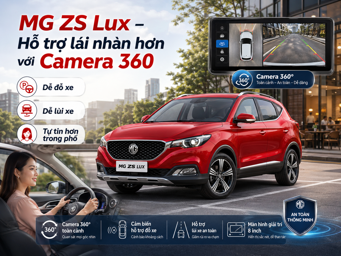 MG ZS có phù hợp nữ lái không? 7 tiêu chí cần xem trước khi chọn xe
