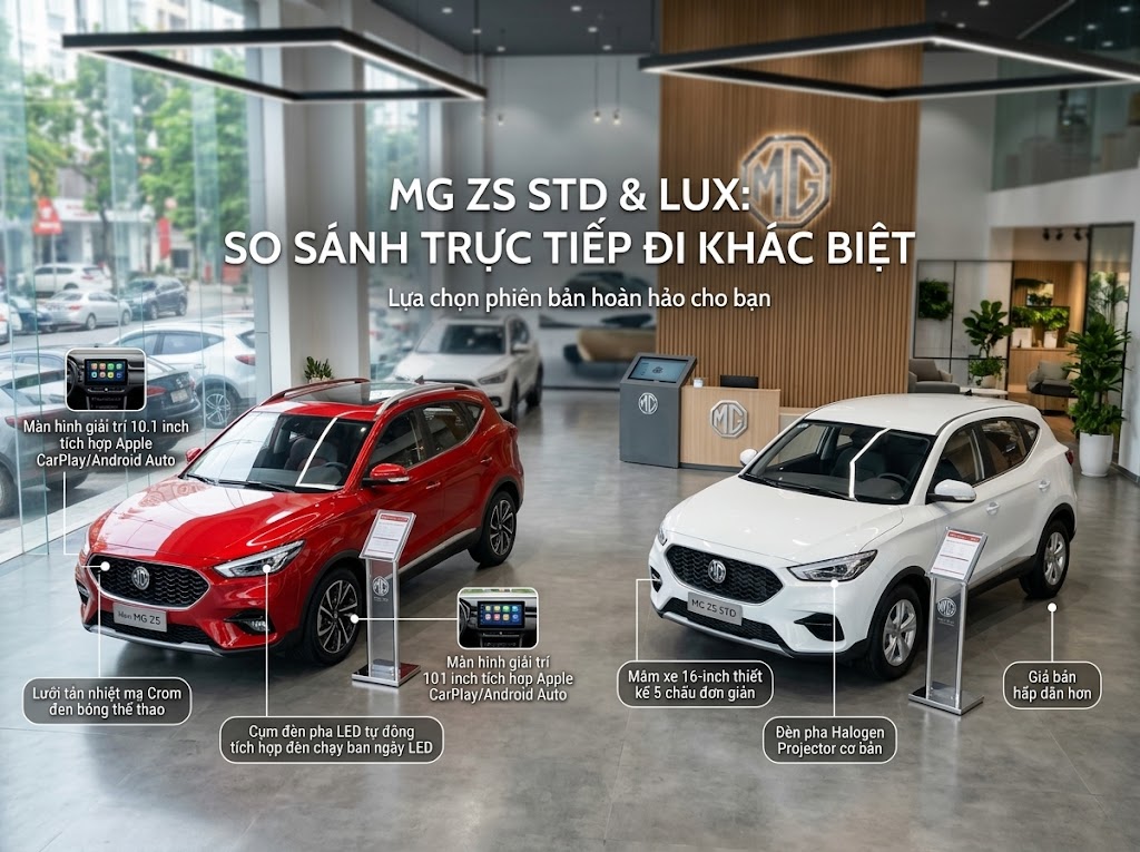 So sánh ZS STD và ZS Lux: nên chọn bản nào cho nhu cầu thực tế?